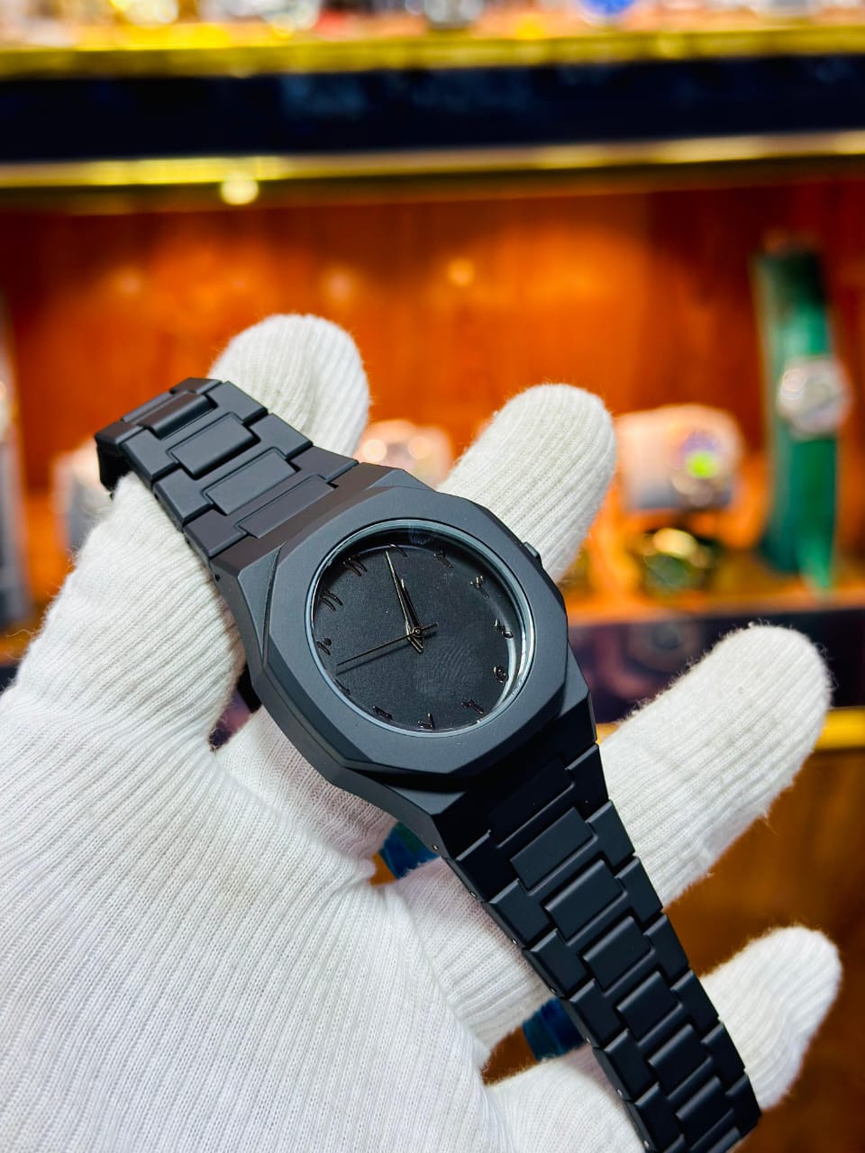 Matte Black Minimalist Men's Wristwatch